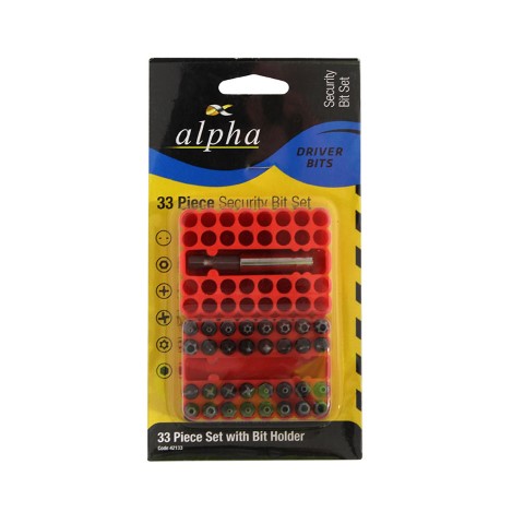 ALPHA 33PCE SECURITY BIT SETS  